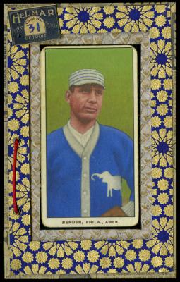 Picture, Helmar Brewing, T206-Helmar Card # 31, Chief BENDER (HOF), Looking Up, Philadelphia Athletics